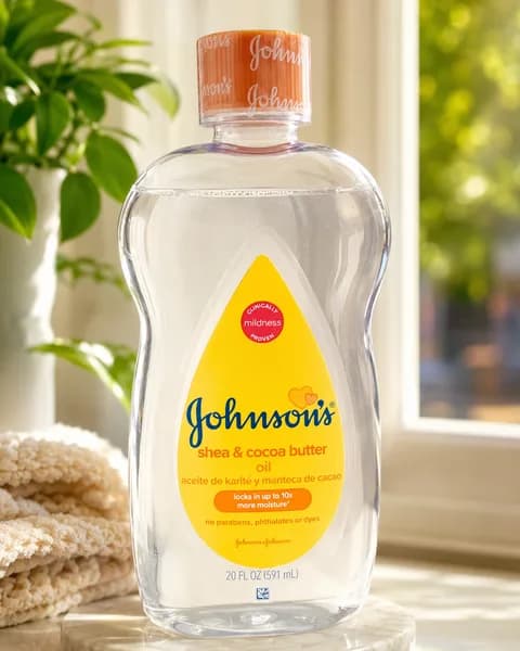 Johnson's Baby Oil with Shea & Cocoa Butter, 20 fl. oz