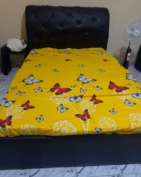 Bed with mattress