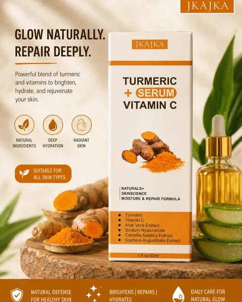 TURMERIC + VITAMIN C brightening face serum 1oz/30mL