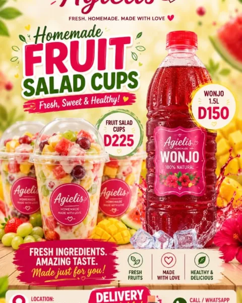 Wonjo refreshing Hibiscus and fruit salad