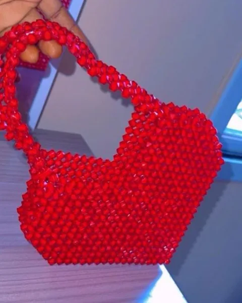 Hand beaded bag
