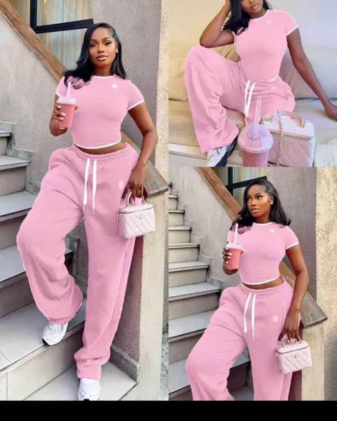 Women 2 pieces set pink
