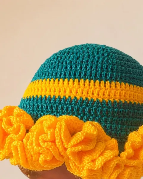 Crochet Ruffle Hat