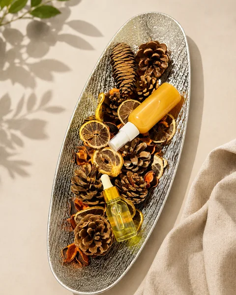 Scented Dry Deco Flowers Set