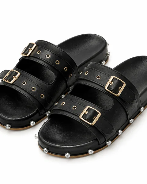 Double Buckle Comfort Slides