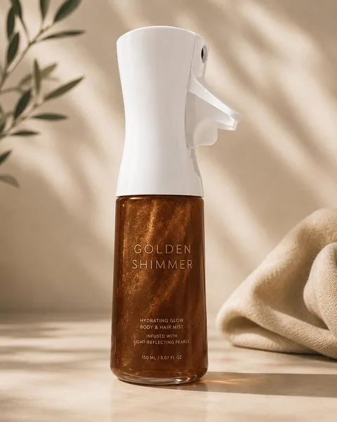 Golden shimmer glow body oil