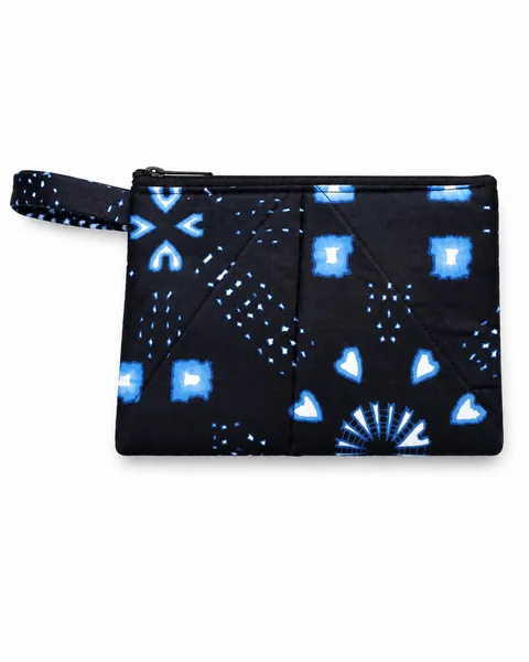 Indigo Sky African Wristlet Pouch