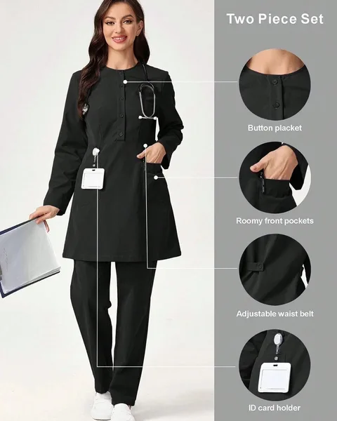 Long sleeve nurses uniform / medical uniform or scrub uniform
