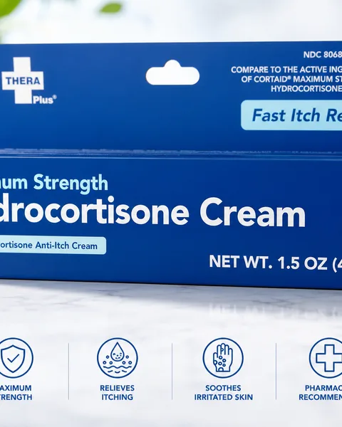 2 X Thera Plus Maximum Strength Hydrocortisone Cream Anti-Itch Cream  1.5oz
