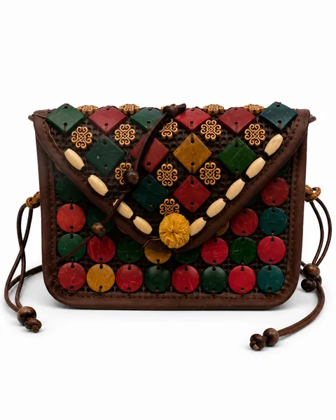 Handmade African Beaded Crossbody Bag