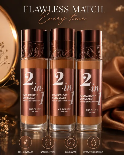Absolute New York 2 In 1 Foundation n Concealer 1.23oz