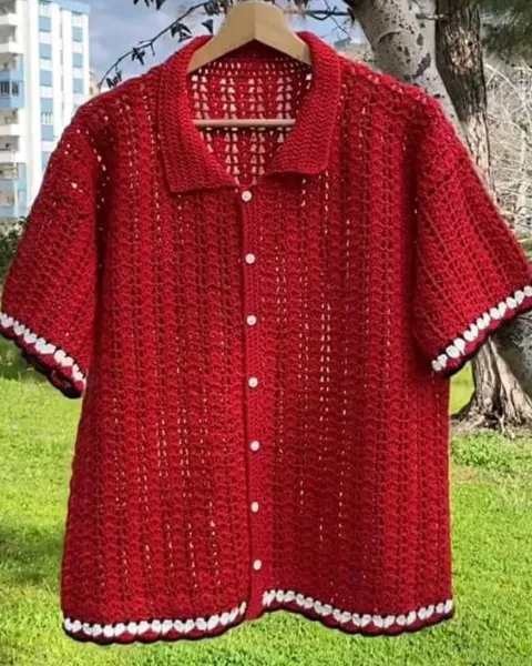 Crochet men shirt