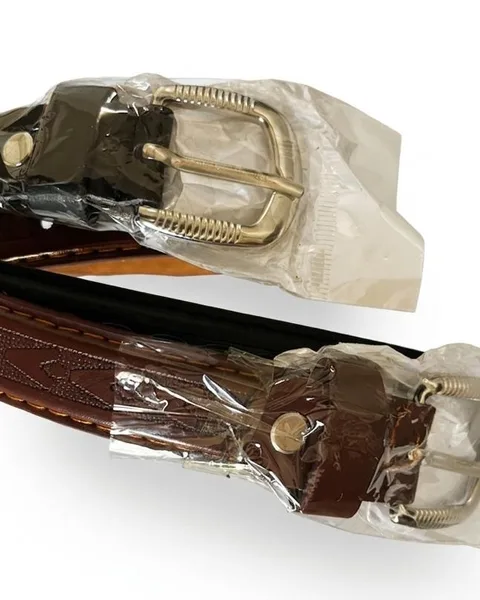 Classic Embossed Kids' Leather Belt.